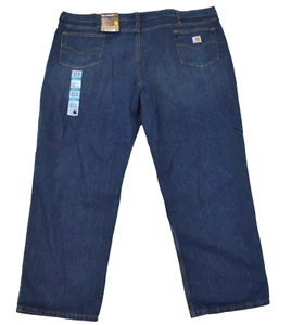 Jeans uomo Carhartt 50x32 blu denim Holter jeans vestibilità rilassata misto cotone NUOVO - Foto 1 di 11