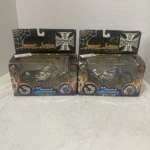 Two Jesse James West Coast Choppers El Diablo Rigid And El Diablo II 1:18 Scale - Picture 1 of 10