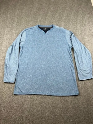 Michael Brandon Mens XL Long Sleeve Henley Shirt Blue - Image 1 of 4
