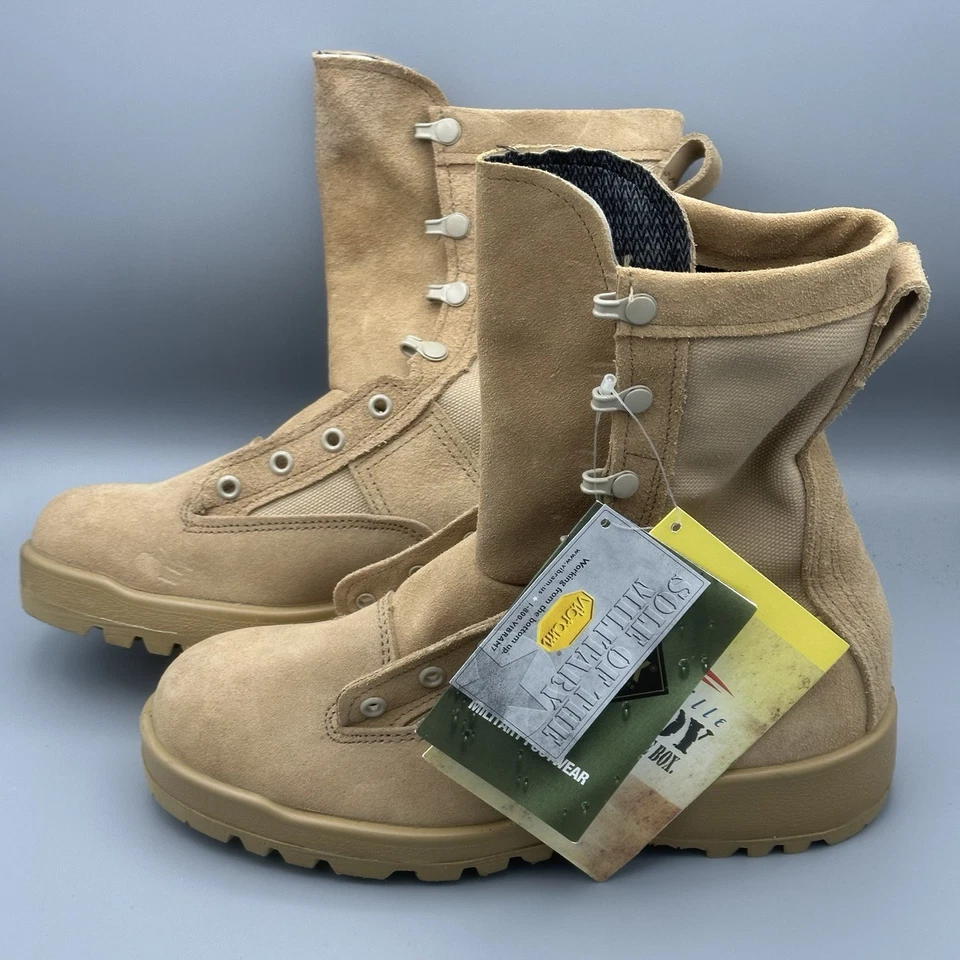 Botas militares BELLEVILLE 790V Gore Tex para hombre 6.5R gamuza tostada Vibram impermeables Foto 1 de 4