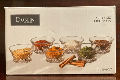 Juego de 6 cuencos Godinger/Shannon/Dublin - Mini juego de 6 preparación/sumersión/postre de cristal Foto 1 de 4