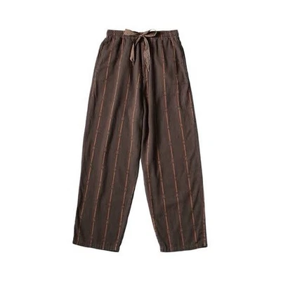 Kapital Cotton Linen Siamese Stripe Easy Pants - Image 1 of 4