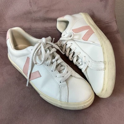VEJA Esplar Sneakers Womens EU 40 US 9 White Petale Pink Leather - Image 1 of 4
