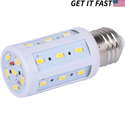 12-Pack 40W Equivalent LED Bulb 24-Chip Corn Light E26 550lm 5W Soft Warm 3000K - Image 1 of 4