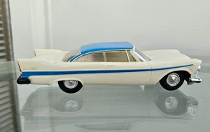 VINTAGE JO-HAN 1957 PLYMOUTH BELVEDERE 2 DOOR HARDTOP WHITE BLUE DEALER PROMO - Picture 1 of 6