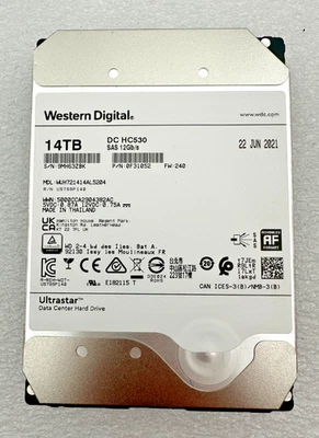 WESTERN DIGITAL 14TB ULTRASTAR DC HC530 SAS 12Gb/s 0F31052 WUH721414AL5204 - Immagine 1 di 4