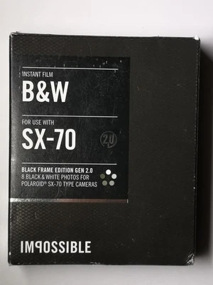 Impossible Instant B&W Film for SX-70 Black Frame Edition Gen 20  (Sealed) - Image 1 of 4