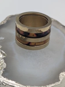 Edforce Gold Tone Stainless Steel Men's Band Wedding Ring Size 7 - Picture 1 of 7