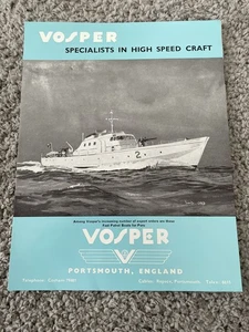 VOSPER - SPECIALISTS IN HIGH SPEED CRAFT - Vintage Brochure - Portsmouth - RARE - Picture 1 of 4
