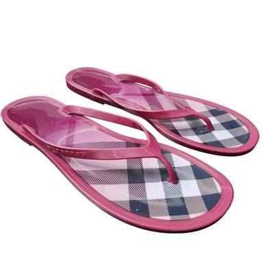 Chanclas Burberry Jelly rosa cuadros talla 41  Foto 1 de 4