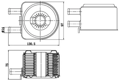 CLC 176 000S MAHLE Oil Cooler, engine oil for CITROËN,FIAT,LANCIA,PEUGEOT,SUZUKI - Image 1 of 2