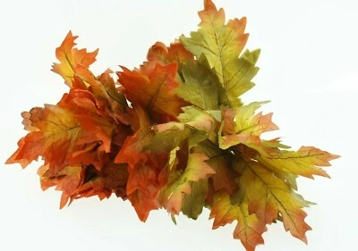 84 x Bunte Herbstdeko Herbstblätter Eichenlaub Blätter Deko Herbstlaub Künstlich - Bild 1 von 2