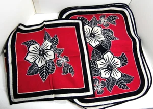 Menge 12 Tischsets Servietten Indonesien Blockdruck Blumen Java Esstisch Kunst - Bild 1 von 8