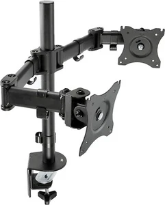3M™ MM200B Dual Monitor Mount, 24"H x 33"W x 5"D, Black (NEW) - Picture 1 of 7