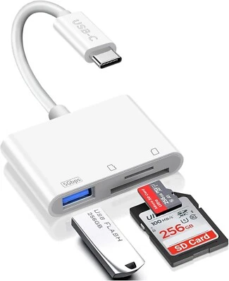 Lettore di schede SD USB-C 3.0: Per iPhone, Android, Mac e altro - Immagine 1 di 4