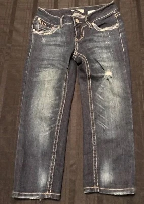 Paris Blue Girl Denim Capri Size 1 - Image 1 of 4