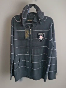 ED HARDY x Christian Audigier  Sz XL Hooded Cardigan Sweater LOVE KILLS SLOWLY - Picture 1 of 5