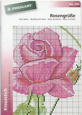 Rose Roses Flower Floral Cross Stitch Chart Book Say It With Roses By  Zweigart - Image 1 of 2