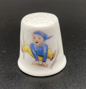 Vintage Bone China England Jumping Leapfrog Pixie Elf Novelty Thimble - Picture 1 of 7