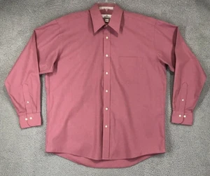 Enro Dress Shirt Mens Size 16 1/2 34-35 Long Sleeve Ultra Poplin Dusty Rose - Picture 1 of 9