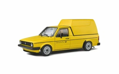 VOLKSWAGEN Caddy German Post Yellow 1982 - 1:18 Solido S1803505 - Photo 1/4