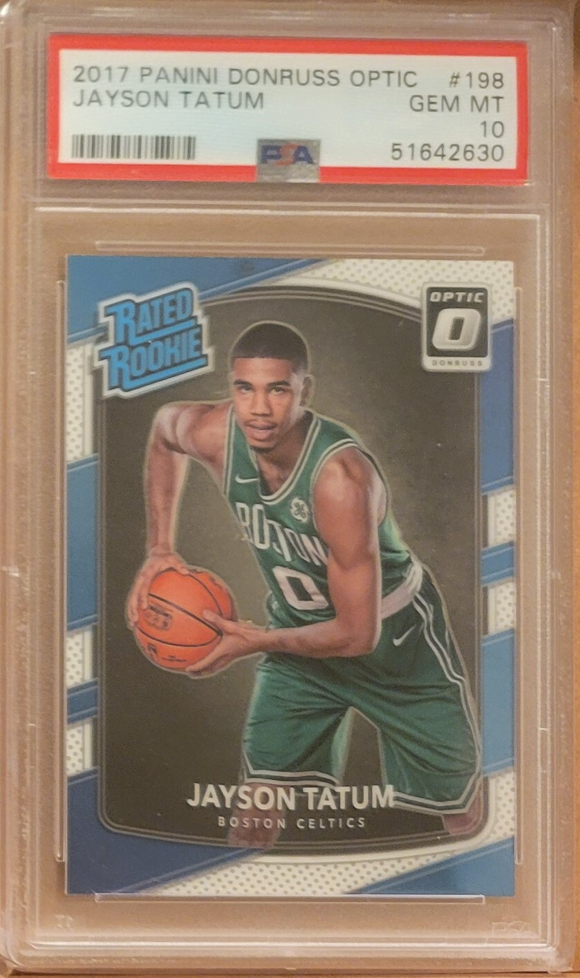 2017 PANINI DONRUSS OPTIC #198 JAYSON TATUM RC RATED ROOKIE PSA 10