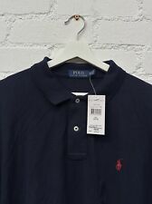 Polo Ralph Lauren Short Sleeve Solid Classic Fit Mesh Polo Shirt Navy XXL