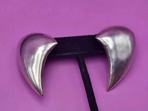 Orecchini eleganti modernisti astratti in argento sterling 925 cavi 10,3 grammi - Foto 1 di 12