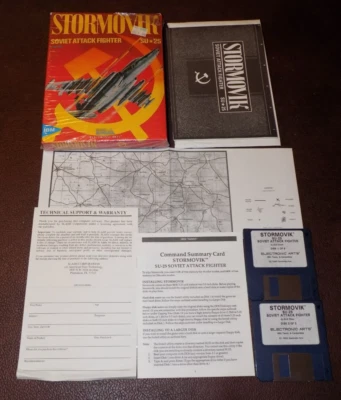 Stormovik Soviet Attack Fighter 3.5" Floppy Big Box PC Game IBM EA 1990 CIB - Image 1 of 4
