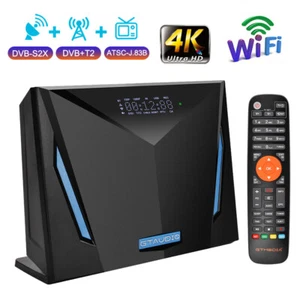 4K UHD DVB-T/T2 Receiver HDMI SCART DVB-S/S2/S2X Kabel USB Wi-Fi H.264 TV BoX - Bild 1 von 11
