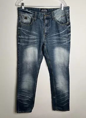 Parish Nation Mens Size 34 Denim Medium Wash Blue - Image 1 of 4