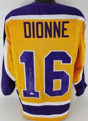 Marcel Dionne Signed Los Angeles Kings Home Jersey Inscribed "HOF 92" (JSA COA) - Image 1 of 4