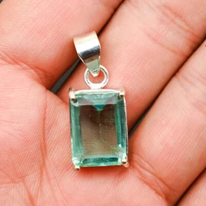 Aquamarin Anhänger Schmuck massiv 925 Sterling Silber Geschenk für schöne Person V21 - Bild 1 von 4