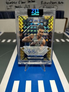 2023 Mosaic Brian Branch Black Gold Rookie Auto /8 Detroit Lions