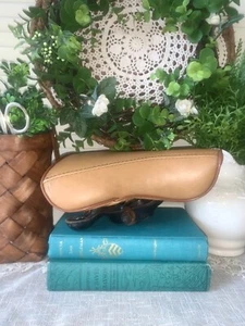 Vintage Light Brown Leather PERSONS Cruiser Saddle Bicycle Seat Made in USA - Picture 1 of 13