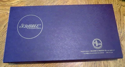 1953 Vintage Selchow Scrabble Game, 100 Red Wood Letters, Solid Corners, Inserts - Image 1 of 4