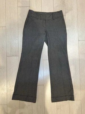 Ann Taylor Petites, Negro Y Tostado, Guinga, Corte Bota, Pantalón con Puños, Talla 2P Foto 1 de 4