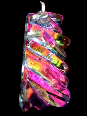 Colgante de vidrio fundido dicroico roto / pieza focal / hecho a mano - TL Gallego Foto 1 de 4