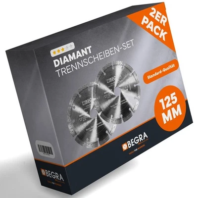 BEGRA PROFESSIONAL SERIES 2 x Diamant Trennscheibe Diamantscheiben 125mm f. WÜRTH MSF 40