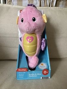 Fisher Price Ocean Wonders Soothe and Glow Seahorse - Pink Musical Plush Toy - Picture 1 of 5