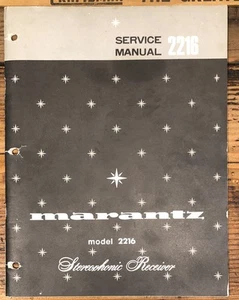 Marantz Model 2216 Receiver Service Manual *Original* - Picture 1 of 1