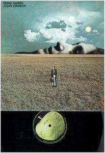 JOHN LENNON MIND GAMES 1973 VINYL ALBUM WITH LYRIC SHEET - Picture 1 of 2