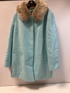 Talbots Womens Fur Trimmed Wool Blend Coat (size 16) - Picture 1 of 8