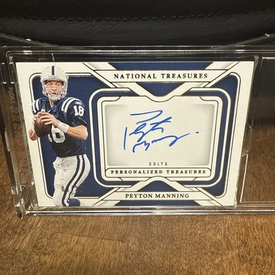 Panini National Treasures Peyton Manning 2024 automático/25 tesoros personalizados Foto 1 de 4