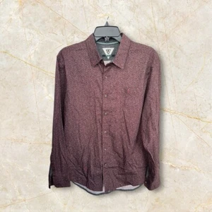 Vissla Shirt Men's Med Geometric Button Down Long Sleeve Cotton M516GMNL ECO - Picture 1 of 4