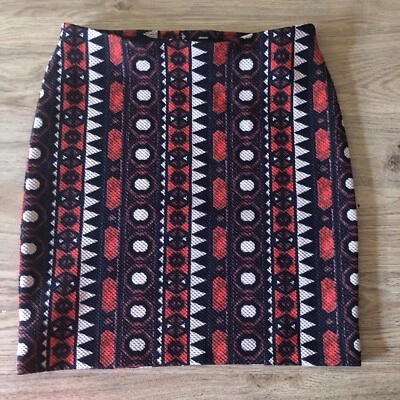 Ladies H&M Aztec Print Mini Skirt (Elasticated Waist) - Size XS - Image 1 of 4