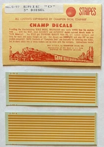DECALCOMANIA CHAMP O-3” STRISCIA GIALLA PER DIESEL ERIE (Compatibile con set BRO) #S-97 - Foto 1 di 1