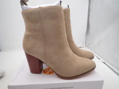 DREAM PAIRS Women's Ankle Boots Chunky Block Heel Booties, Size 8, SAND/SUEDE - Image 1 of 4