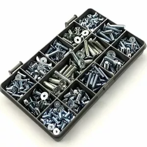260 PIEZAS SURTIDAS RECUBIERTAS DE ZINC M4 M5 M6 ZÓCALO MÉTRICO KIT DE TORNILLOS CONTRAHUNDIDOS - Imagen 1 de 2