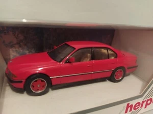 BMW 740i Alpina Brillant-Rot - Herpa 1:43 Very Rare - GM SHOP - Foto 1 di 6